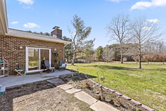 view of yard with a patio