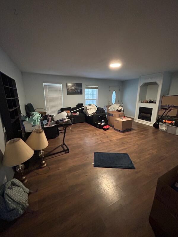 living room featuring hardwood / wood-style flooring