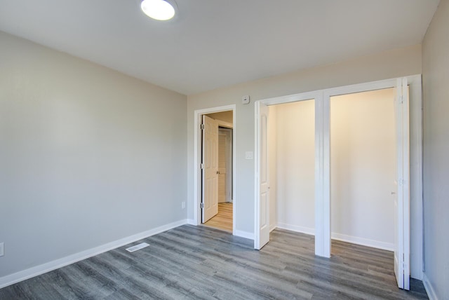 unfurnished bedroom featuring light hardwood / wood-style flooring