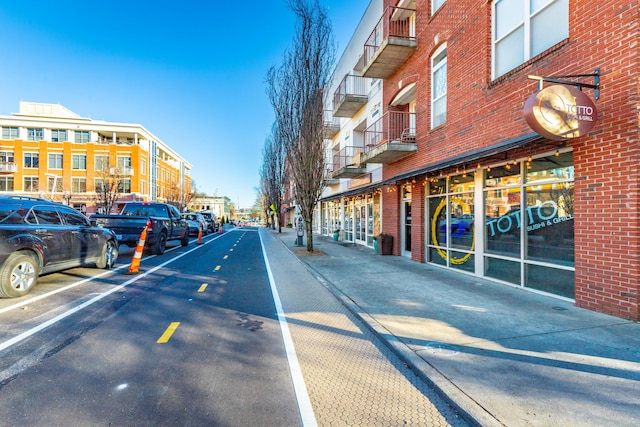 view of street with sidewalks