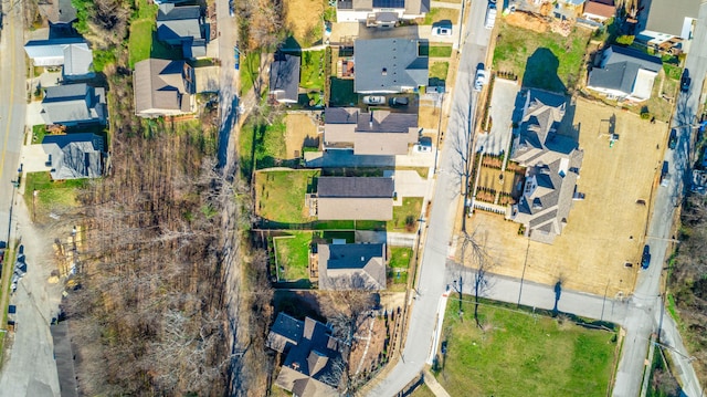 aerial view with a residential view