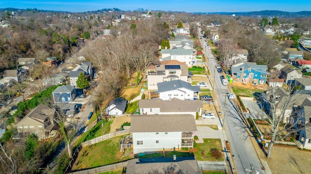 aerial view with a residential view