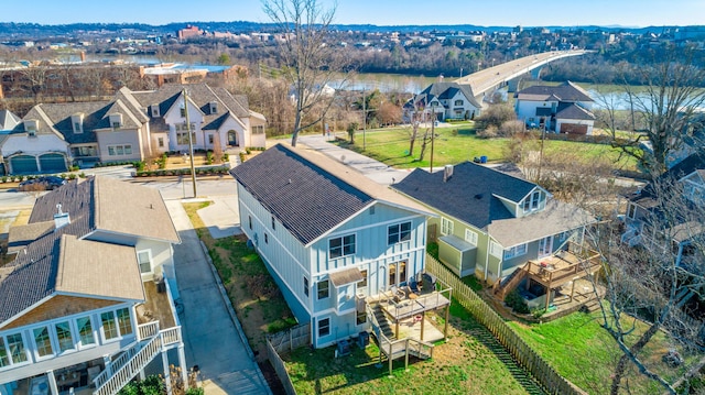 aerial view featuring a residential view