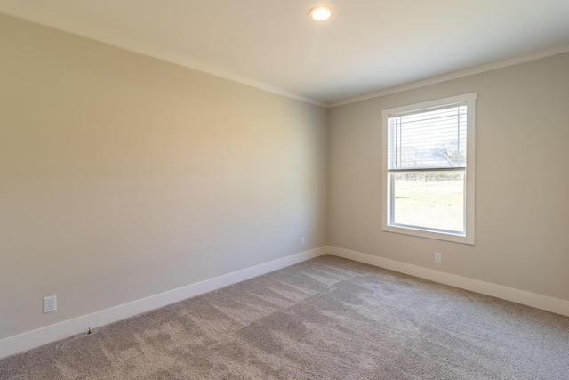 79 Bear Oak Dr, Dunlap, TN 37327 - empty room featuring light colored carpet, baseboards, crown molding, and recessed lighting
