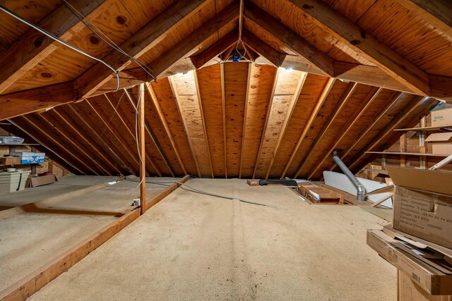 view of attic