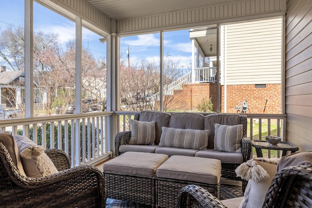 view of sunroom