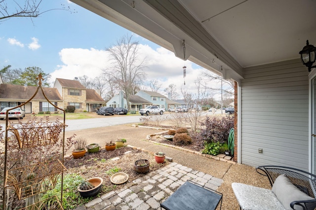 view of patio featuring a residential view