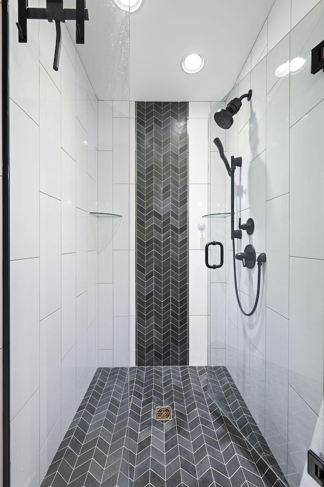 bathroom featuring walk in shower