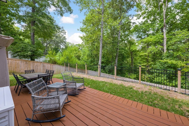 view of wooden deck