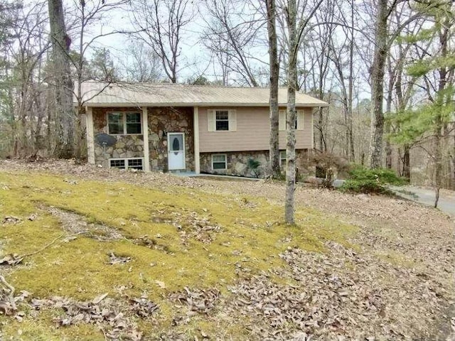 view of split foyer home