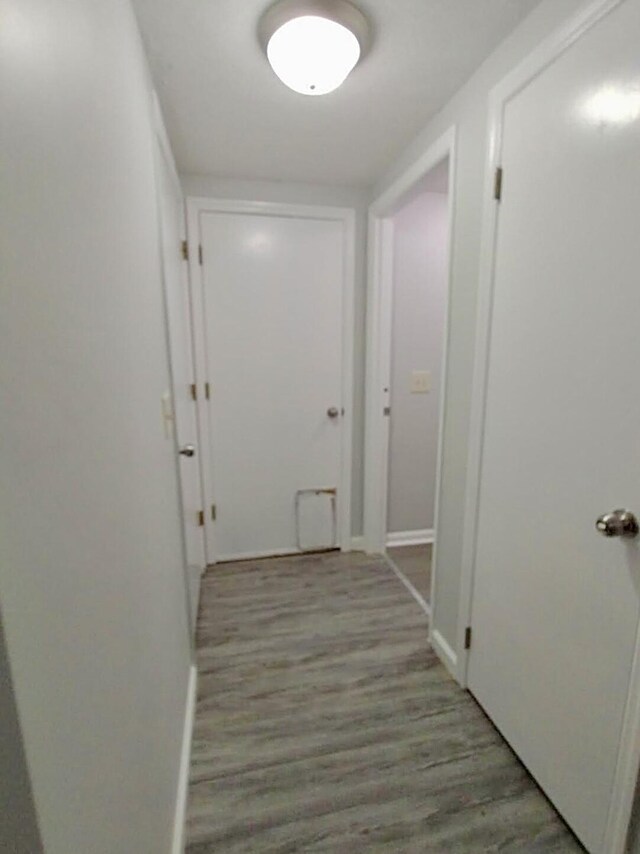 hallway featuring light hardwood / wood-style flooring