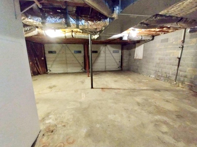 view of basement