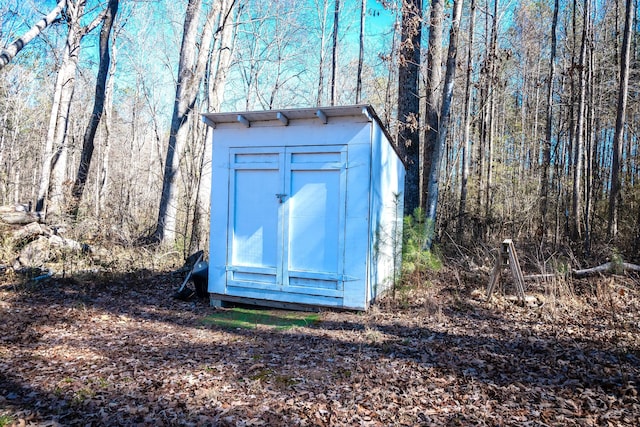 view of shed