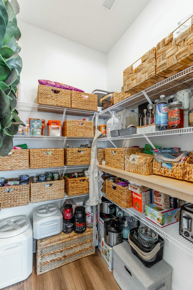 pantry with visible vents