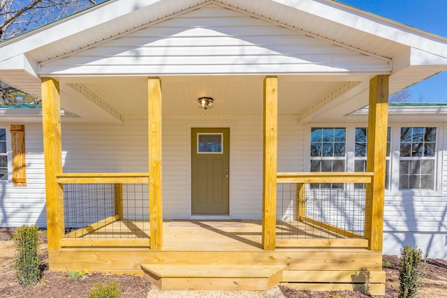 view of doorway to property