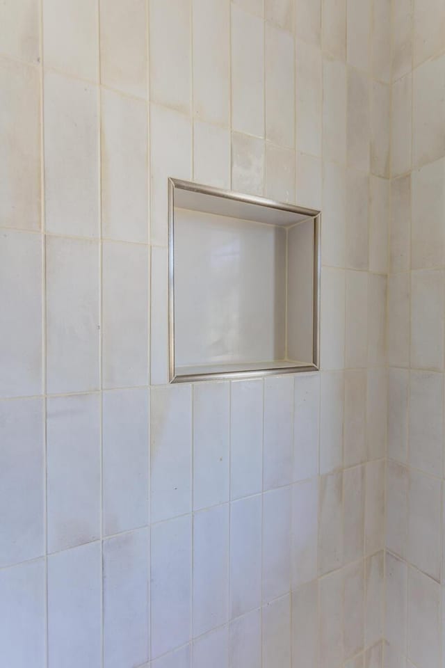 interior details with tiled shower