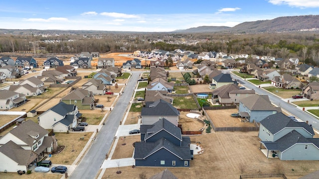 aerial view featuring a mountain view