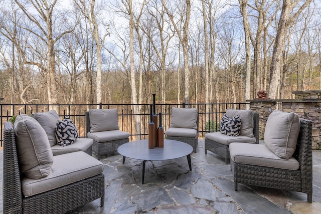 view of patio featuring outdoor lounge area