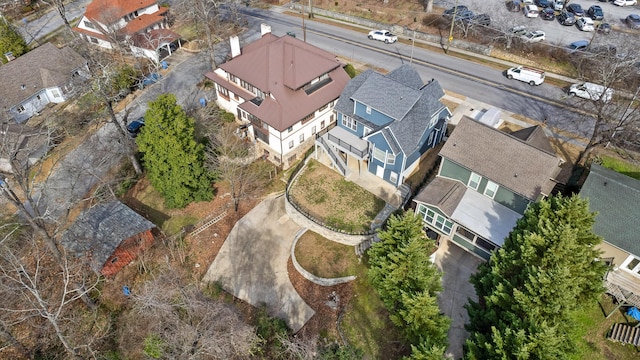 aerial view featuring a residential view