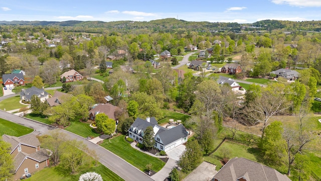 aerial view featuring a residential view