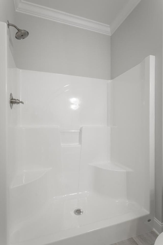 186 Andros Dr Unit 20D, Dalton, GA 30721 - bathroom featuring walk in shower and crown molding