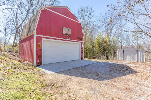 garage with a garage