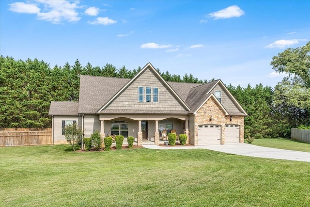 55 E Acorn Dr, Rock Spring, GA 30739 - craftsman-style home with covered porch, concrete driveway, an attached garage, and roof with shingles