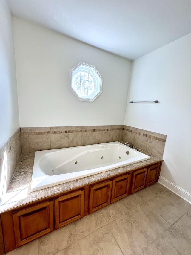 bathroom featuring a whirlpool tub