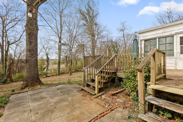 view of patio / terrace featuring a deck