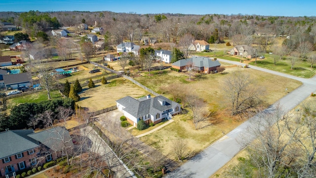 aerial view featuring a residential view