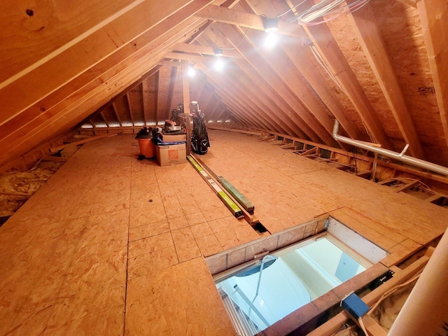 view of attic