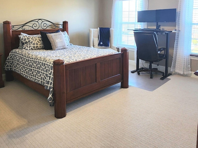 view of carpeted bedroom