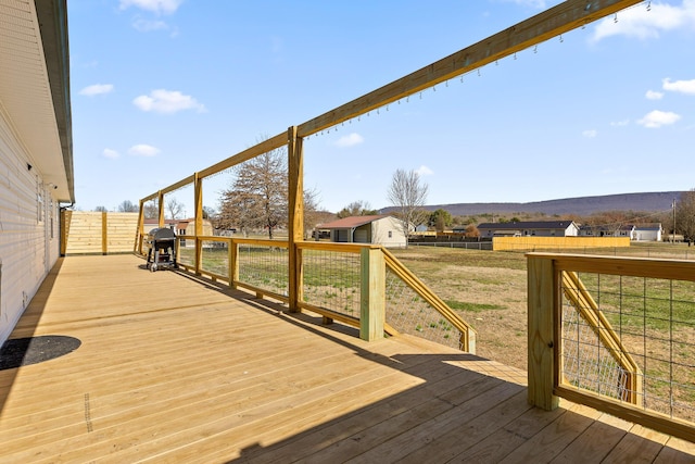 deck with fence