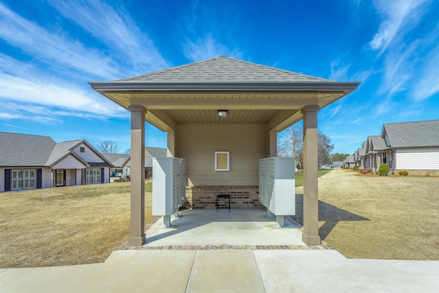 view of patio / terrace featuring a residential view