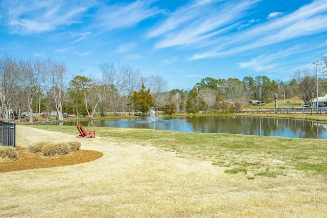 view of home's community featuring a water view