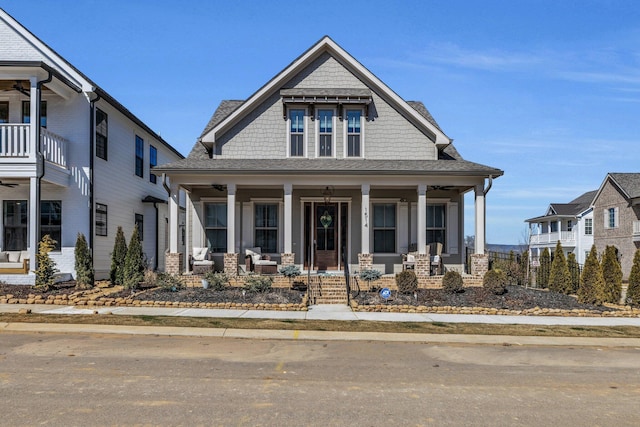 view of front of home featuring a porch