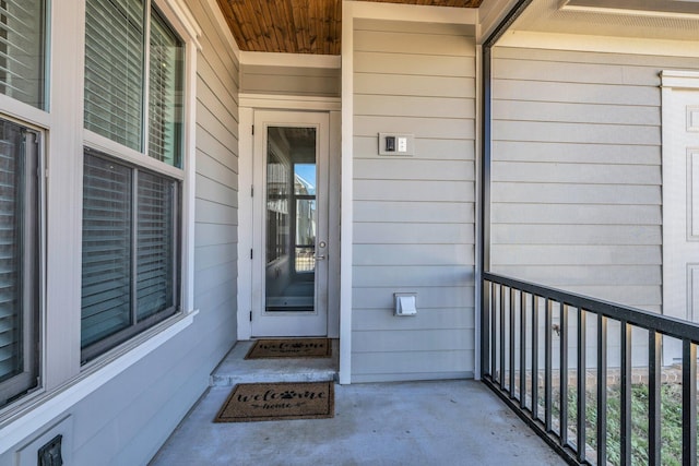 view of doorway to property