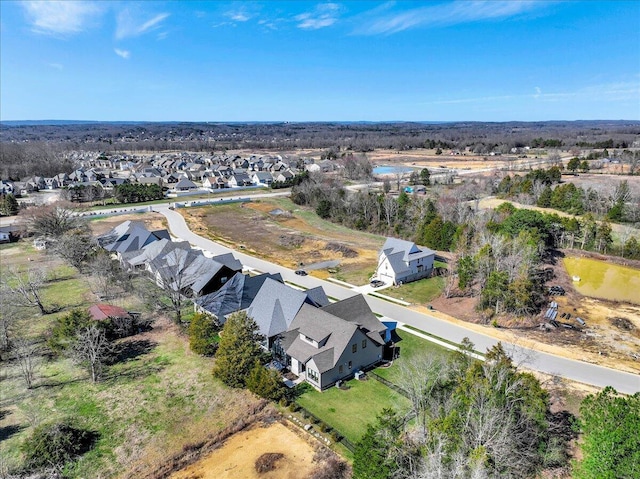 aerial view with a residential view