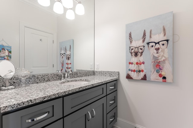 619 Hill Pointe Ln, Chattanooga, TN 37405 - bathroom with baseboards and vanity