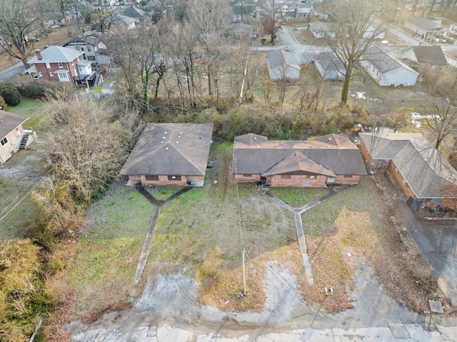 aerial view with a residential view