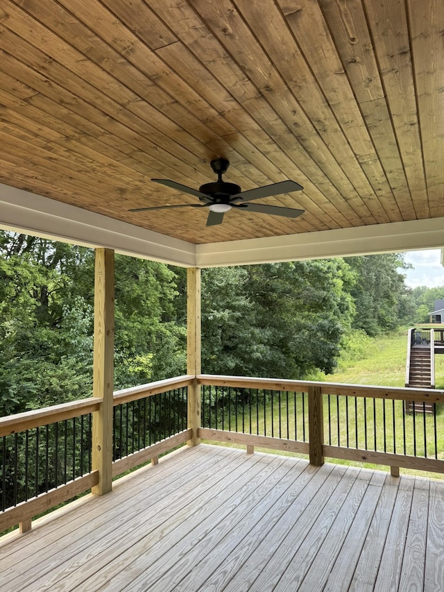 7189 Paxton Cir Unit 32, Hixson, TN 37343 - wooden terrace featuring ceiling fan