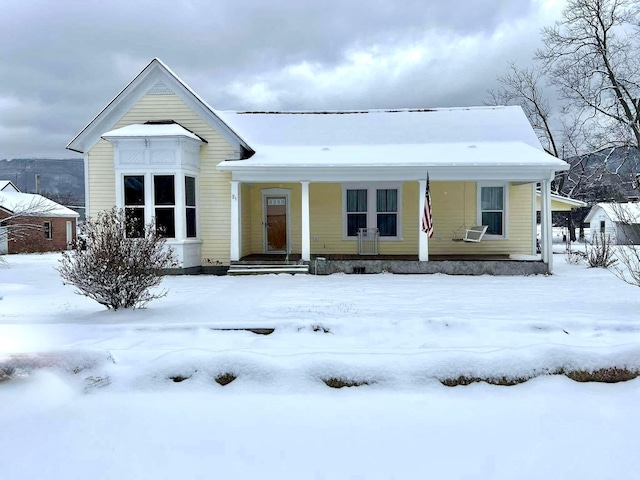 view of front of home with a porch