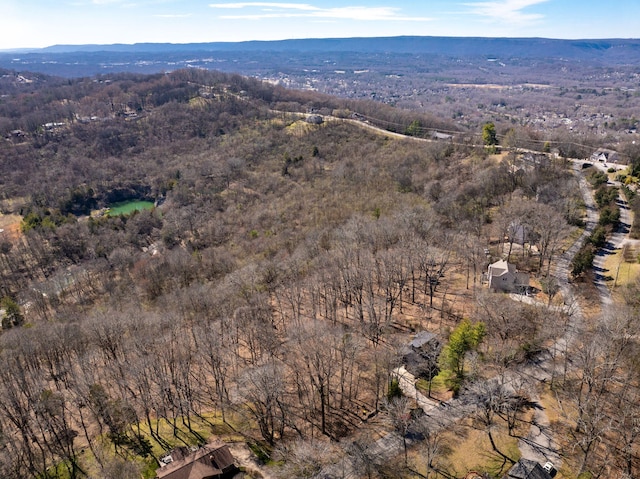 aerial view with a forest view