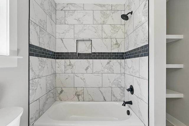 full bath featuring toilet and tub / shower combination