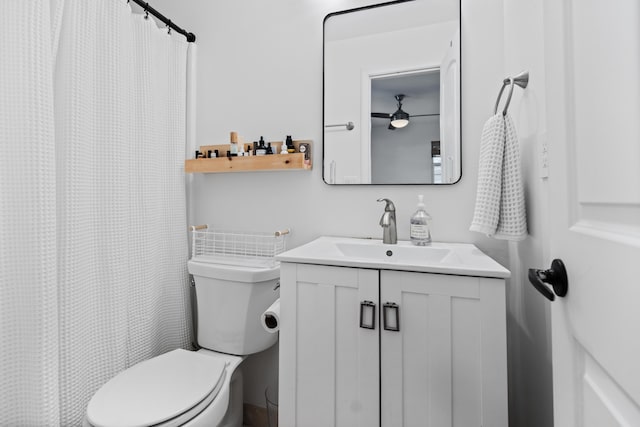 full bathroom featuring toilet and vanity