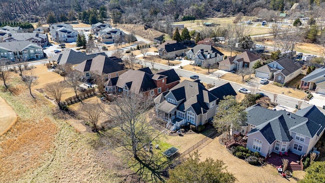 aerial view with a residential view