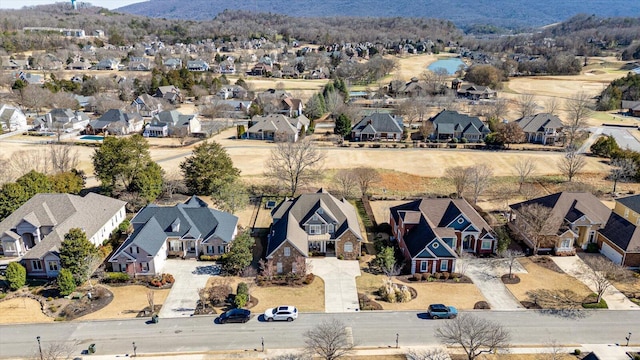 aerial view with a residential view