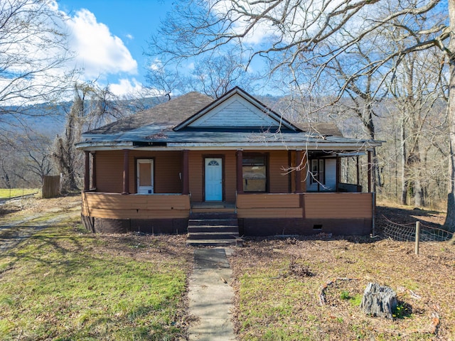 bungalow-style house featuring a porch