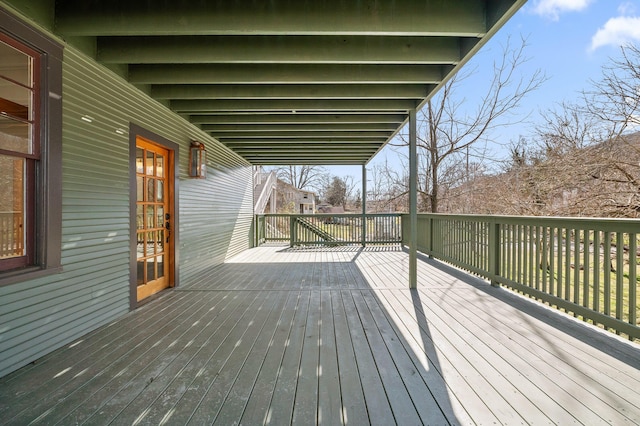 view of wooden terrace