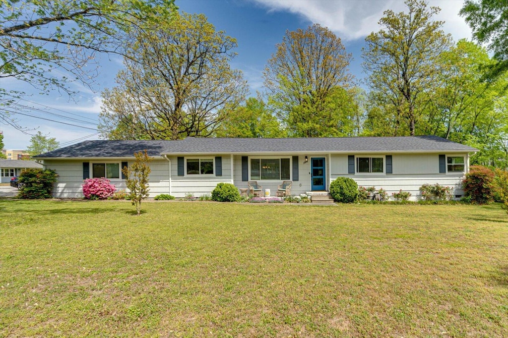 1918 Dupont St, Hixson, TN 37343 - ranch-style house with a front yard and entry steps